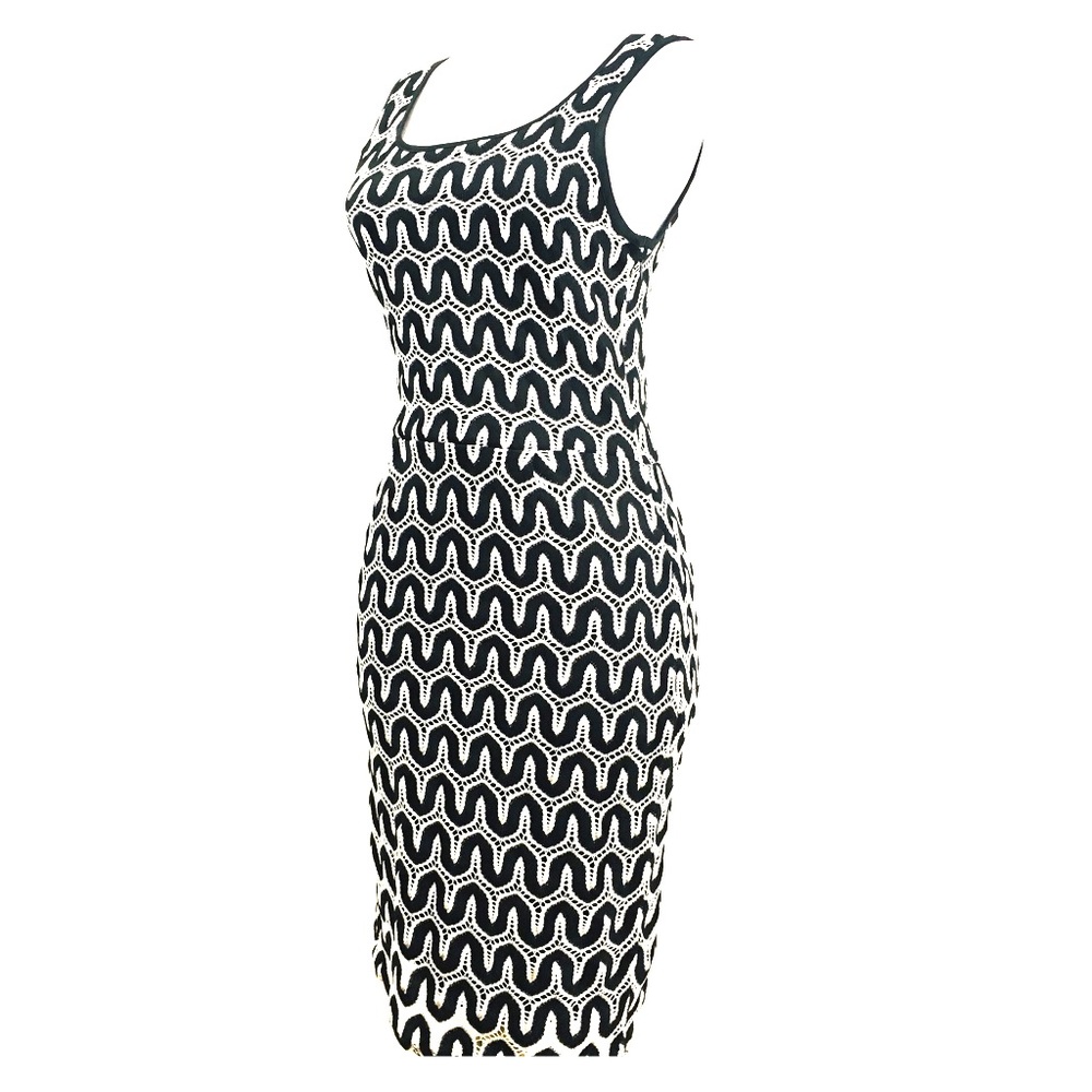 NWT Banana Republic Crochet Tank Dress Black/White